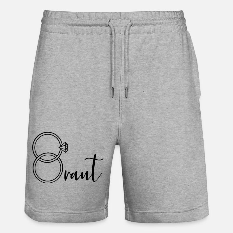 Bagues de mariée - Short de jogging bio TRAINER Stanley/Stella unisexe - gris chiné