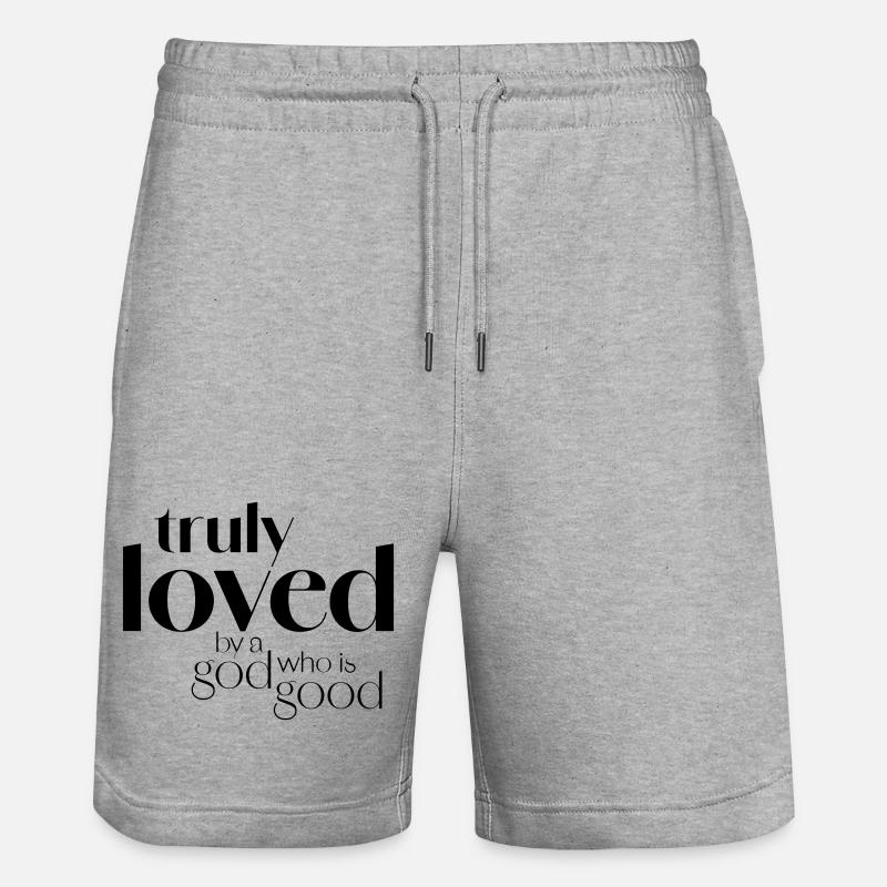 TrulyLoved - Stanley/Stella Trainer Unisex Organic Jogging Shorts - heather grey