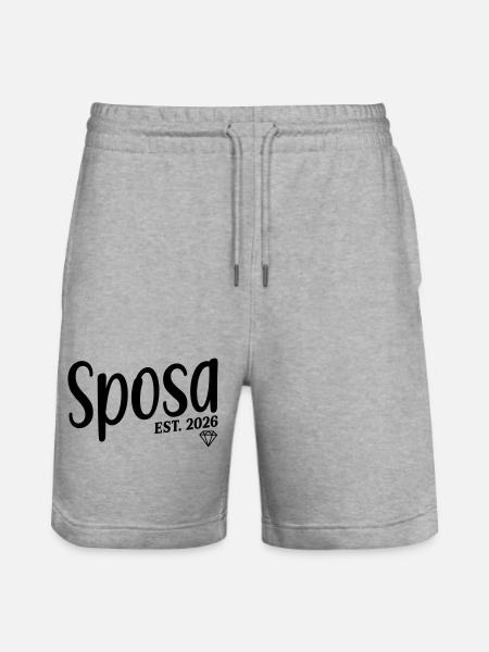 Italian Bride 2026 - Stanley/Stella Trainer Unisex Organic Jogging Shorts - heather grey