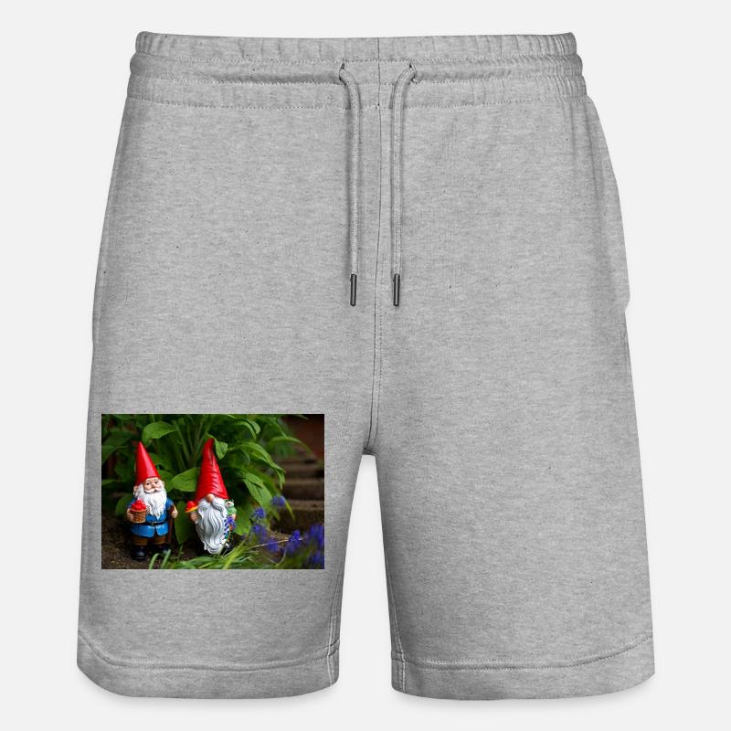 Nains de jardin dans le parterre - Short de jogging bio TRAINER Stanley/Stella unisexe - gris chiné