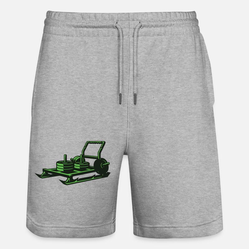 Gewichtsschlitten Prowler Vektor - Stanley/Stella Unisex Bio Joggingshorts Trainer  - Grau meliert