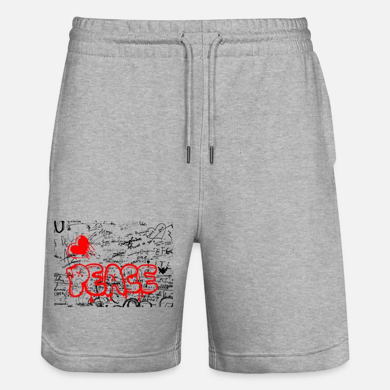 Frais Graffiti Heart Red - Short de jogging bio TRAINER Stanley/Stella unisexe - gris chiné