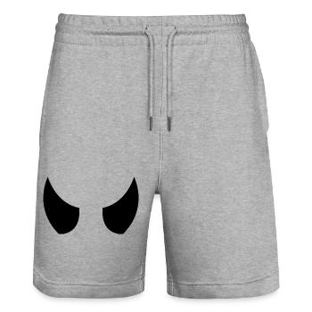 Cornes du Diable - Short de jogging bio TRAINER Stanley/Stella unisexe - gris chiné - Devant - Nik (191cm) & Marisol (170cm)
