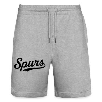 Spurs Basketball San Antonio Go Spurs Go Team - Stanley/Stella Unisex Bio Joggingshorts Trainer  - Grau meliert - Vorne - Nik (191cm) & Marisol (170cm)