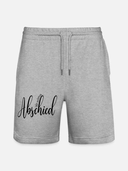 Trauer Abschied - Stanley/Stella Unisex Bio Joggingshorts Trainer  - Grau meliert