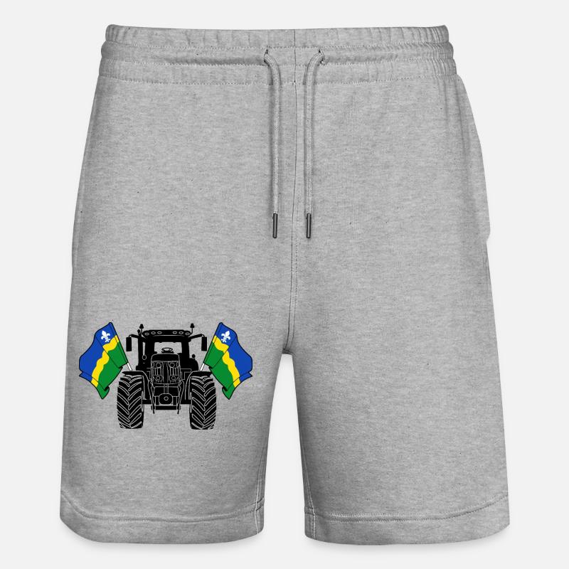 Flevoland_Tractor_Pride - Stanley/Stella Unisex Bio Joggingshorts Trainer  - Grau meliert