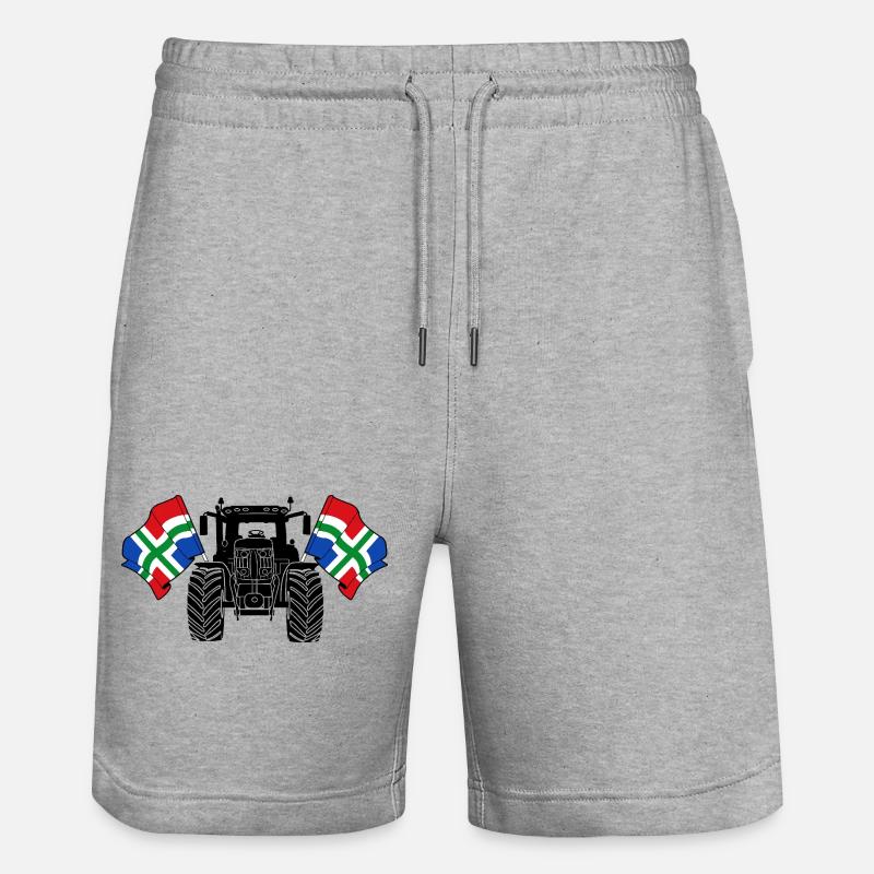 Groningen_Tractor_Pride - Stanley/Stella Trainer Unisex Organic Jogging Shorts - heather grey