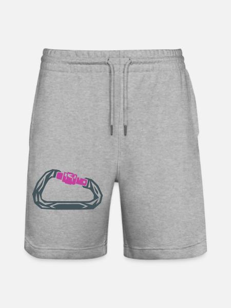 Karabiner Klettern Alpinismus - Stanley/Stella Unisex Bio Joggingshorts Trainer  - Grau meliert