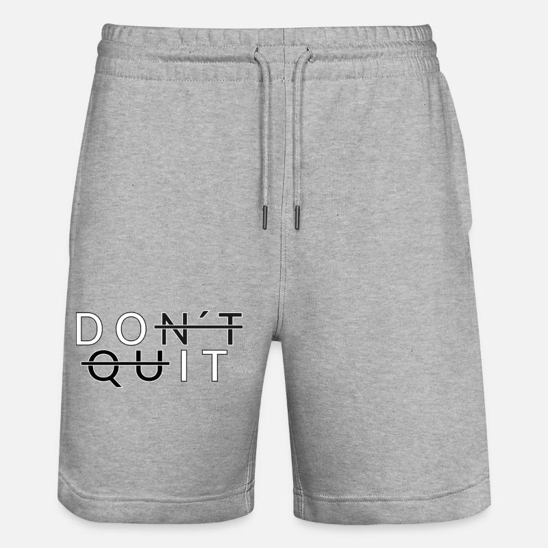 Don´t Quit _Do It - Stanley/Stella Unisex Bio Joggingshorts Trainer - Grau meliert
