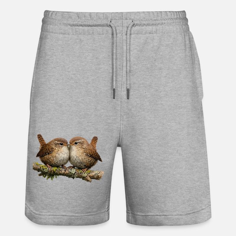 Troglodytes sur tige - Short de jogging bio TRAINER Stanley/Stella unisexe - gris chiné