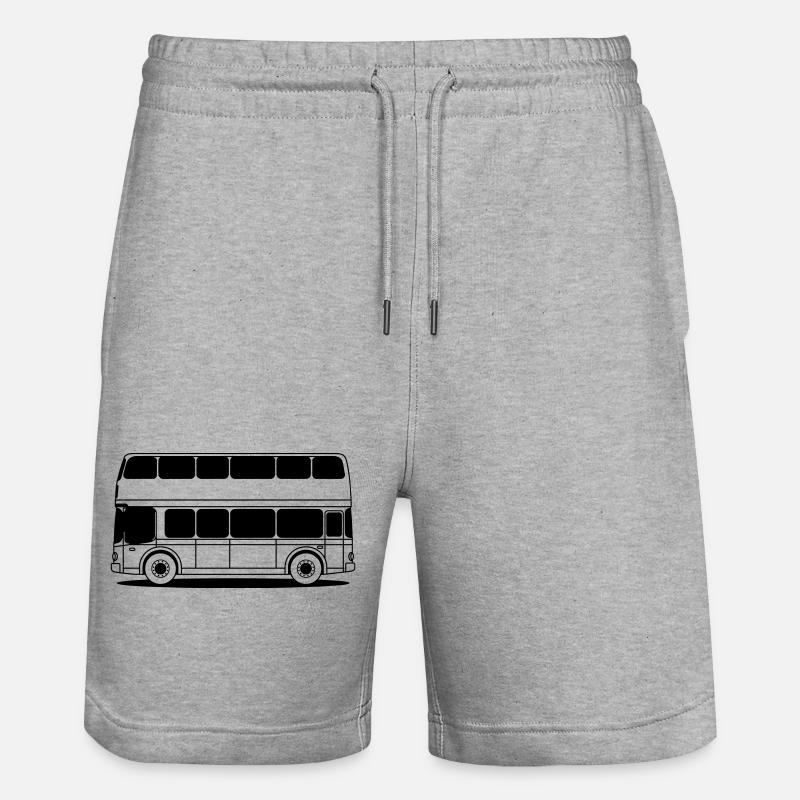 Doppeldeckerbus - Stanley/Stella Unisex Bio Joggingshorts Trainer  - Grau meliert