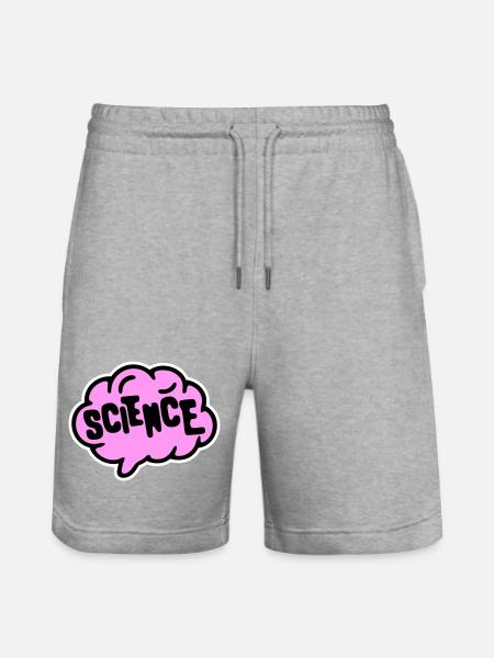 Science Science Statement Nerd Education Saying - Stanley/Stella Trainer Unisex Organic Jogging Shorts - heather grey
