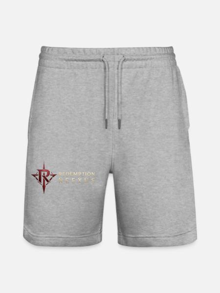 Redemption Nexus Emblem - Stanley/Stella Trainer Unisex Organic Jogging Shorts - heather grey
