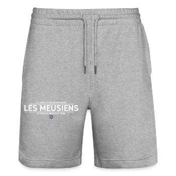 Il Y A Deux Types De Personnes Les Meusiens Et ... - Short de jogging bio TRAINER Stanley/Stella unisexe - gris chiné - Devant - Nik (191cm) & Marisol (170cm)