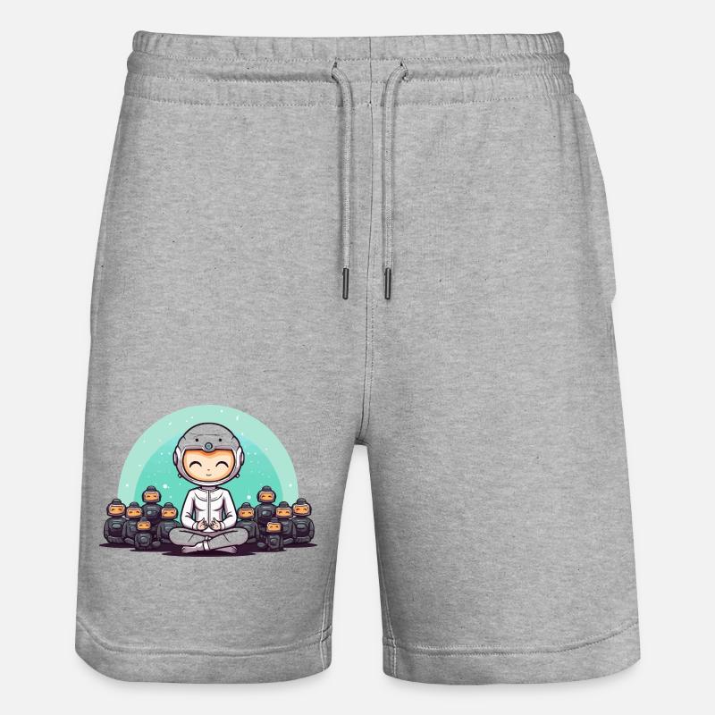 Méditation zen des astronautes - Short de jogging bio TRAINER Stanley/Stella unisexe - gris chiné