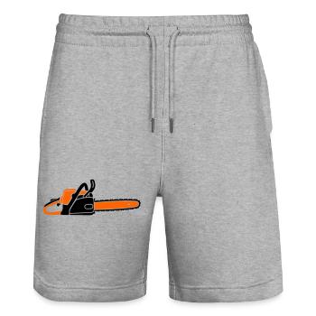 Chainsaw Chainsaw Lumberjack Lumberjack Lumberjack - Stanley/Stella Trainer Unisex Organic Jogging Shorts - heather grey - Front - Nik (191cm) & Marisol (170cm)