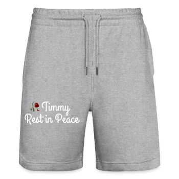 Timmy Wal Shirt Gift - Stanley/Stella Trainer Unisex Organic Jogging Shorts - heather grey - Front - Nik (191cm) & Marisol (170cm)