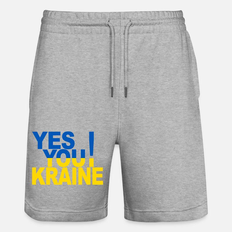 Yes Ukraine! - Short de jogging bio TRAINER Stanley/Stella unisexe - gris chiné