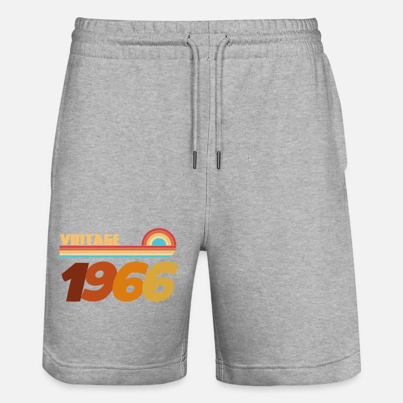 T-Shirt 60 Ans 1966 Rock Style - Short de jogging bio TRAINER Stanley/Stella unisexe - gris chiné