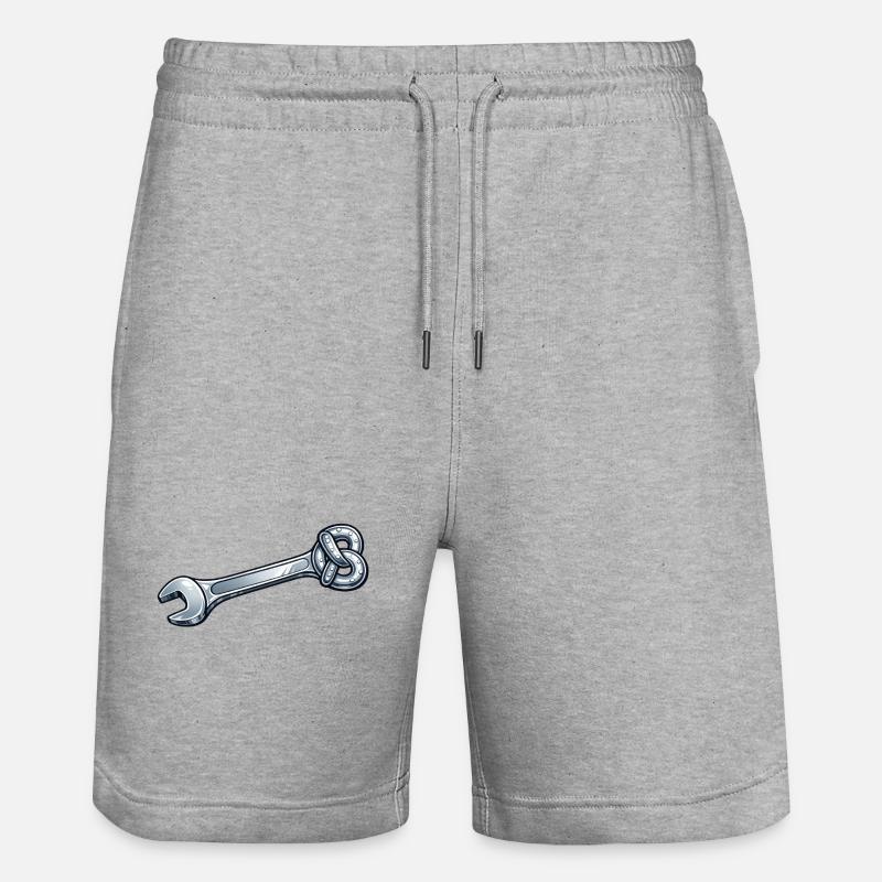 Clef à molette Bretzel - Short de jogging bio TRAINER Stanley/Stella unisexe - gris chiné