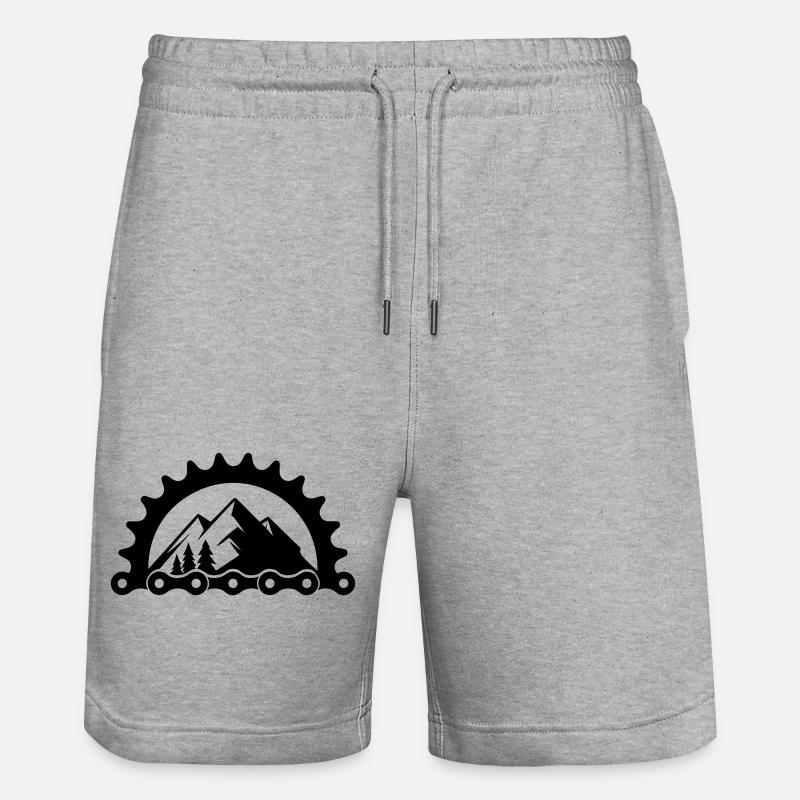 VTT Vélo – Logo du plateau - Short de jogging bio TRAINER Stanley/Stella unisexe - gris chiné