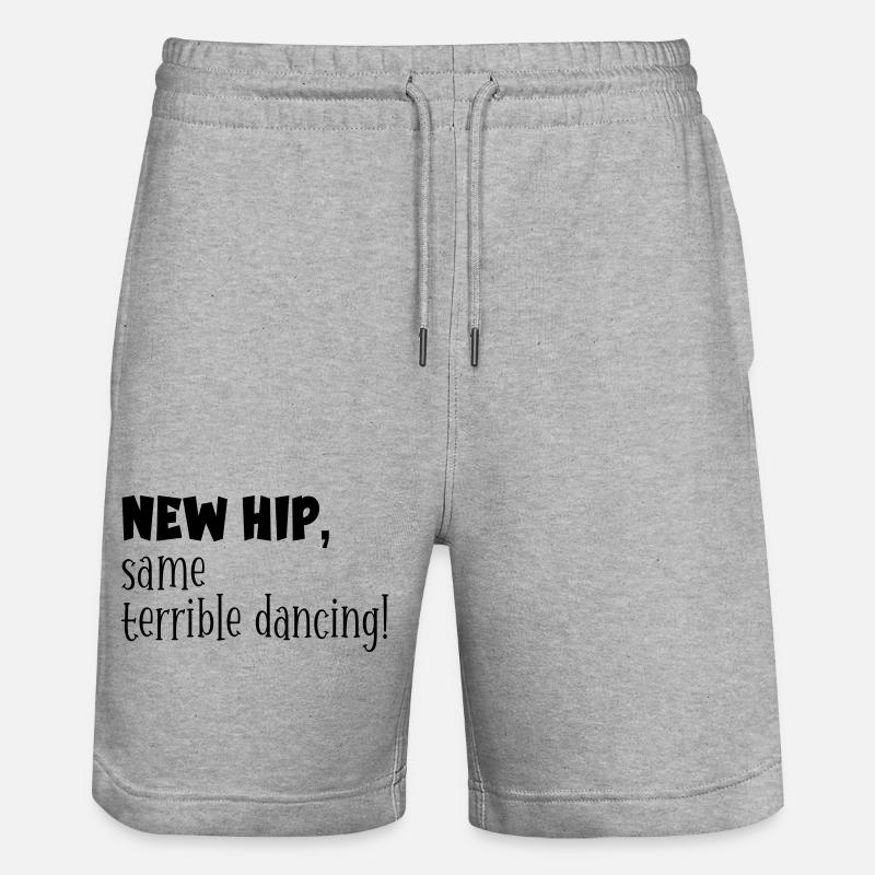 Hips - Funny Dancing - Stanley/Stella Trainer Unisex Organic Jogging Shorts - heather grey