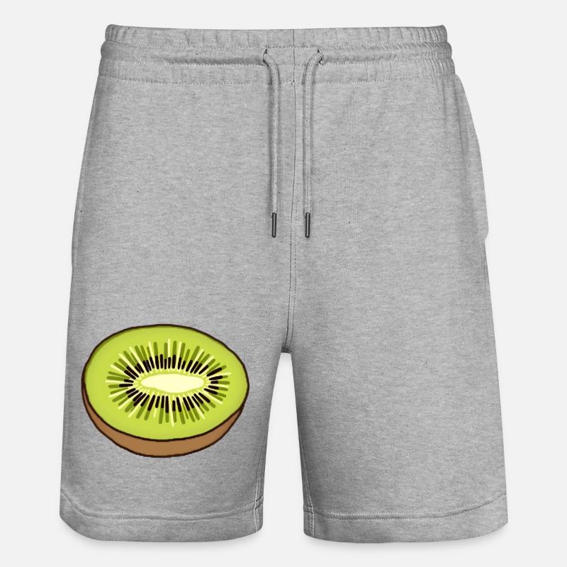 Kiwi - Short de jogging bio TRAINER Stanley/Stella unisexe - gris chiné