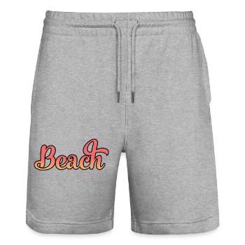 Beach - Stanley/Stella Unisex Bio Joggingshorts Trainer  - Grau meliert - Vorne - Nik (191cm) & Marisol (170cm)
