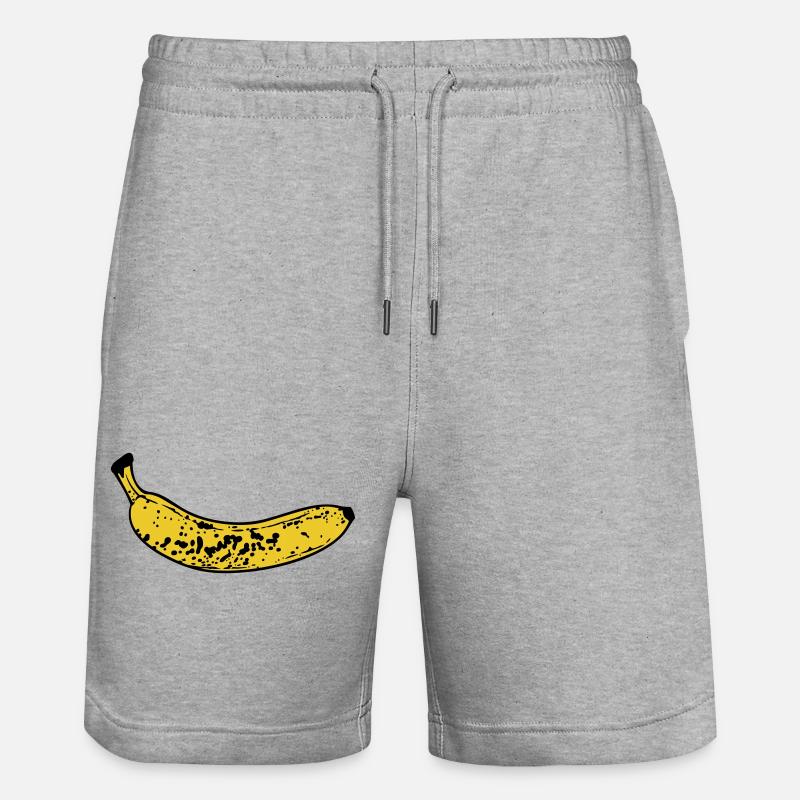 Banane - Stanley/Stella Unisex Bio Joggingshorts Trainer - Grau meliert