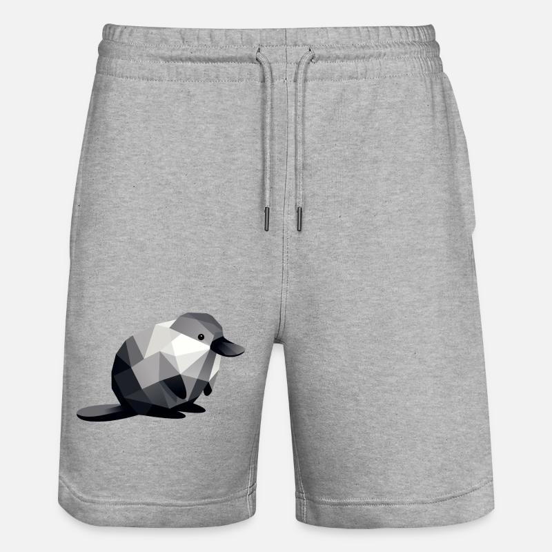 Schnabeltier - Stanley/Stella Unisex Bio Joggingshorts Trainer  - Grau meliert