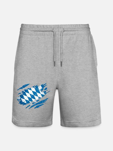 Bavière Drapeau bavarois - Short de jogging bio TRAINER Stanley/Stella unisexe - gris chiné