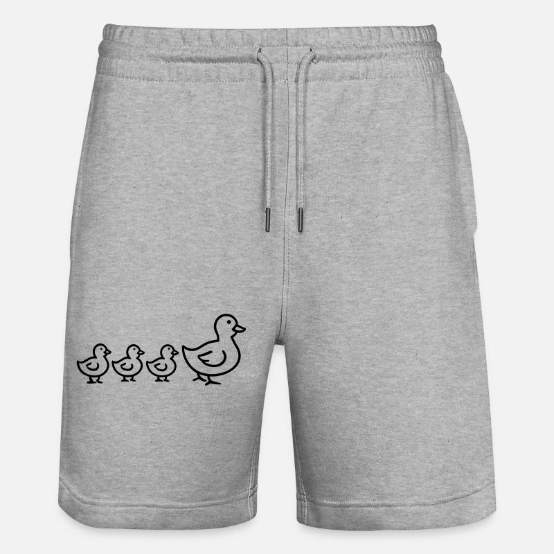 famille canard - Short de jogging bio TRAINER Stanley/Stella unisexe - gris chiné