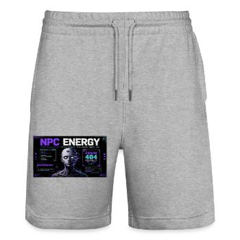 NPC ENERGY ERROR 404 - Stanley/Stella Unisex Bio Joggingshorts Trainer  - Grau meliert - Vorne - Nik (191cm) & Marisol (170cm)