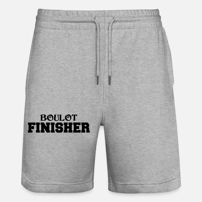 Job Finisher - Stanley/Stella Unisex Bio Joggingshorts Trainer  - Grau meliert