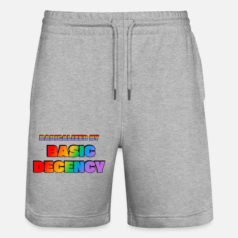 Radicalisés par la décence élémentaire - Short de jogging bio TRAINER Stanley/Stella unisexe - gris chiné