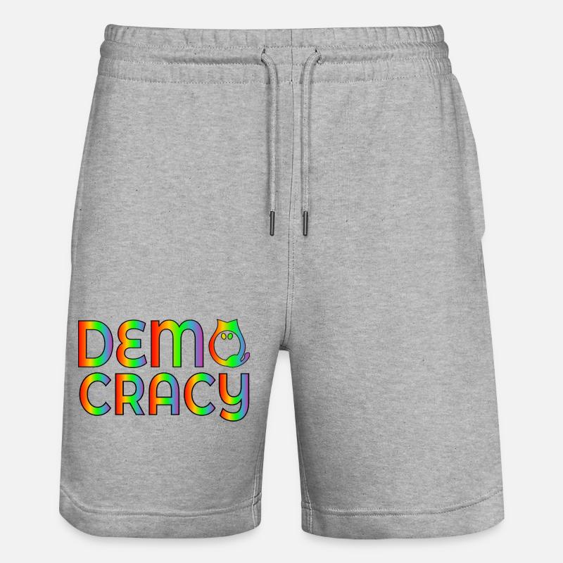 Démocratie électorale des chats - Short de jogging bio TRAINER Stanley/Stella unisexe - gris chiné