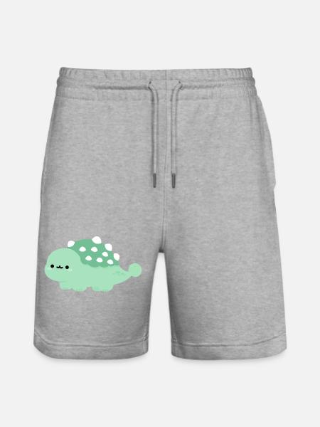 Ankylosaurus Annie - Stanley/Stella Trainer Unisex Organic Jogging Shorts - heather grey