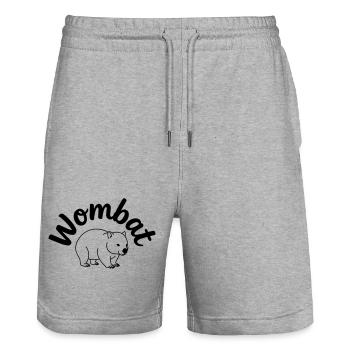 Wombat - Short de jogging bio TRAINER Stanley/Stella unisexe - gris chiné - Devant - Nik (191cm) & Marisol (170cm)