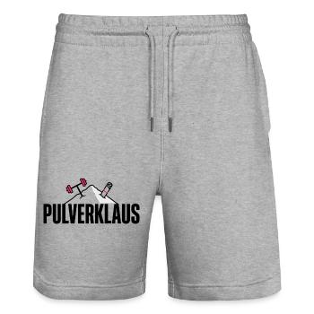 Pulverklaus: Protein oder Zauberpulver fürs Gym? - Stanley/Stella Unisex Bio Joggingshorts Trainer  - Grau meliert - Vorne - Nik (191cm) & Marisol (170cm)