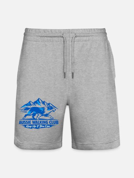 Aussie Walking Club Hundewandern - Stanley/Stella Unisex Bio Joggingshorts Trainer - Grau meliert