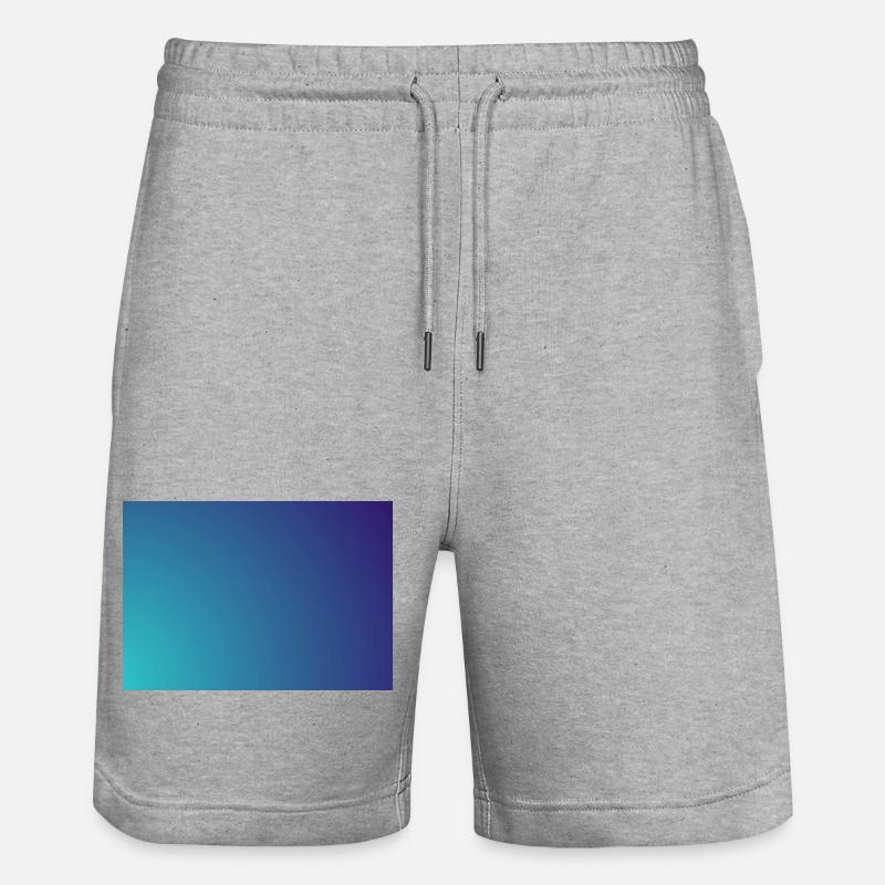 Kreisender Cyan-Violett Gradient - Stanley/Stella Unisex Bio Joggingshorts Trainer  - Grau meliert
