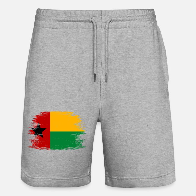 Guinea_Bissau_Flagge_used - Short de jogging bio TRAINER Stanley/Stella unisexe - gris chiné
