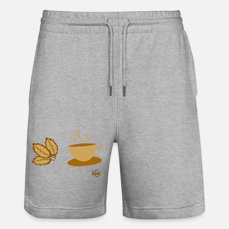 Teacup1 - Stanley/Stella Trainer Unisex Organic Jogging Shorts - heather grey