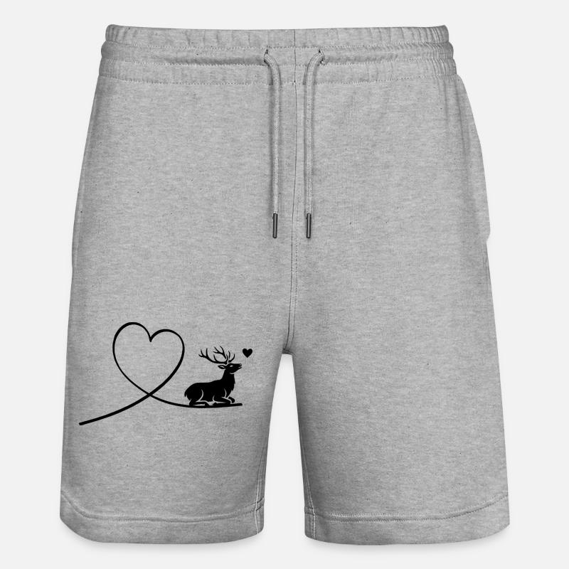 Amour des cerfs - Short de jogging bio TRAINER Stanley/Stella unisexe - gris chiné