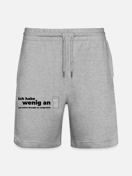 WENIG AN - Stanley/Stella Unisex Bio Joggingshorts Trainer - Grau meliert