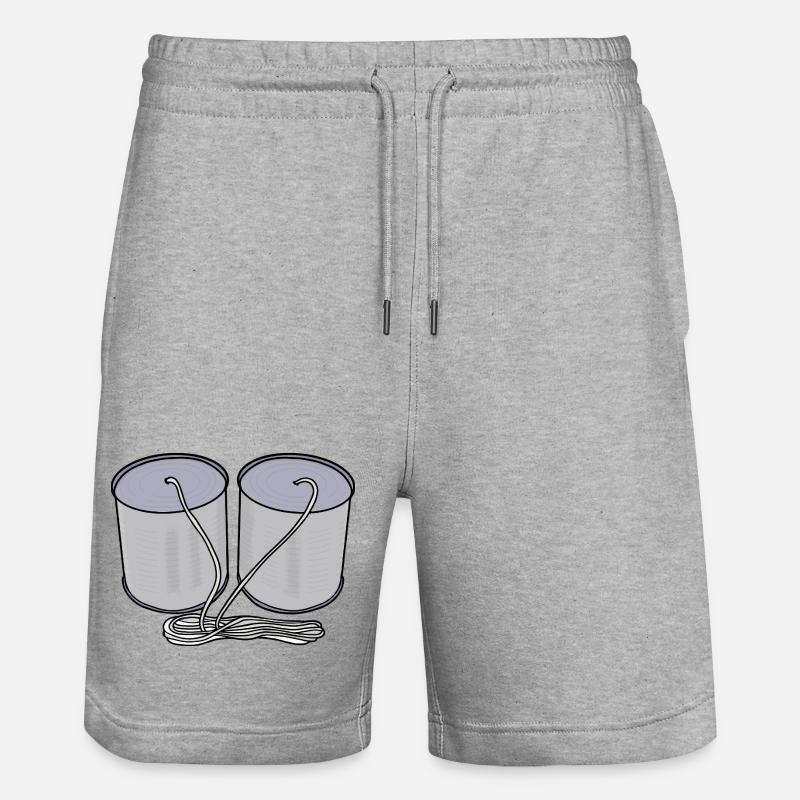 Téléphone en boîte de fer-blanc - Short de jogging bio TRAINER Stanley/Stella unisexe - gris chiné