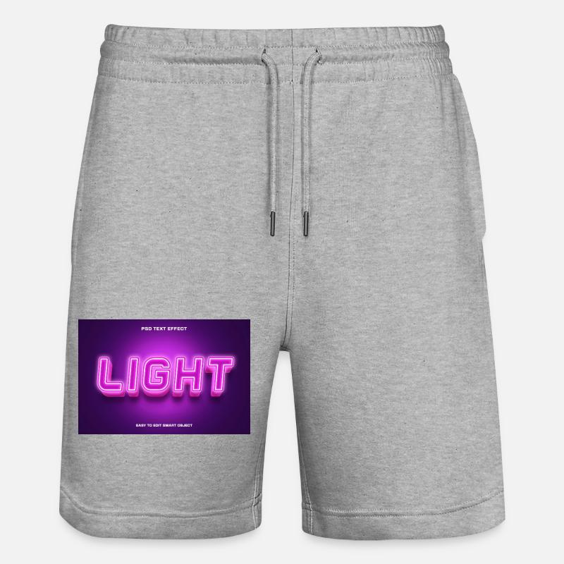 Lettrage à lumière néon - Short de jogging bio TRAINER Stanley/Stella unisexe - gris chiné