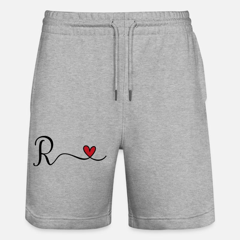 Monogramme de la lettre R - Short de jogging bio TRAINER Stanley/Stella unisexe - gris chiné
