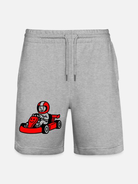 Go Kart Kids - Stanley/Stella Trainer Unisex Organic Jogging Shorts - heather grey