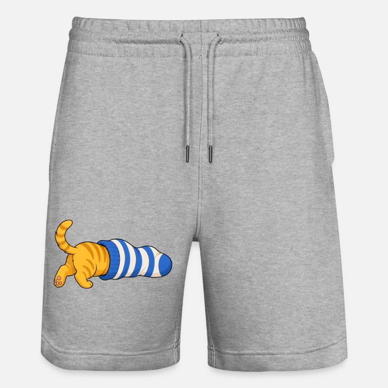 Chat dans la chaussette - Short de jogging bio TRAINER Stanley/Stella unisexe - gris chiné